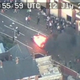Illustration for article titled Watch protesters lose control of a fiery battering ram